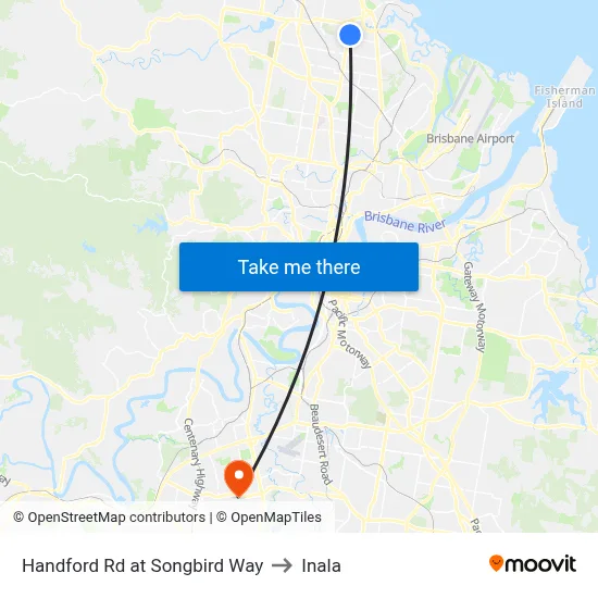 Handford Rd at Songbird Way to Inala map