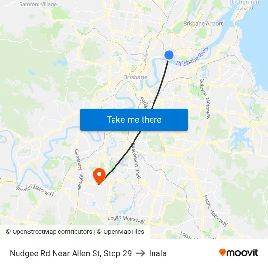 Nudgee Rd Near Allen St, Stop 29 to Inala map
