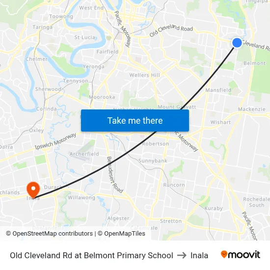 Old Cleveland Rd at Belmont Primary School to Inala map