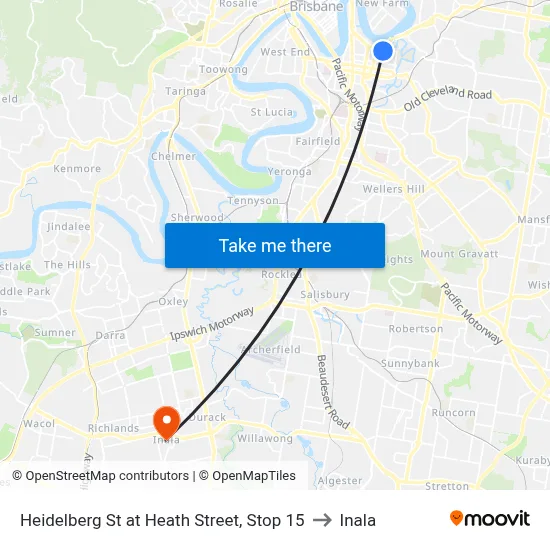 Heidelberg St at Heath Street, Stop 15 to Inala map