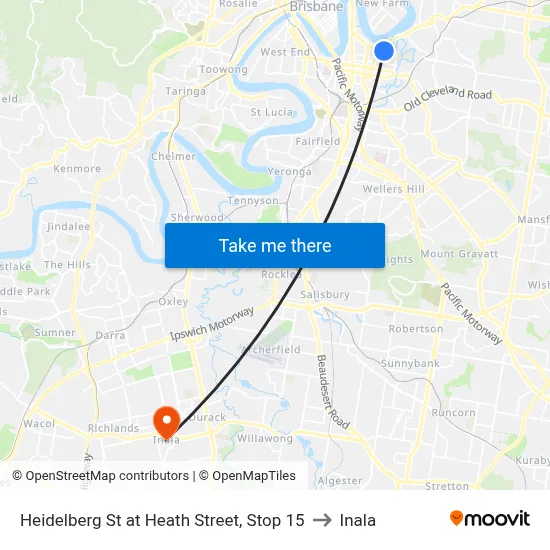 Heidelberg St at Heath Street, Stop 15 to Inala map