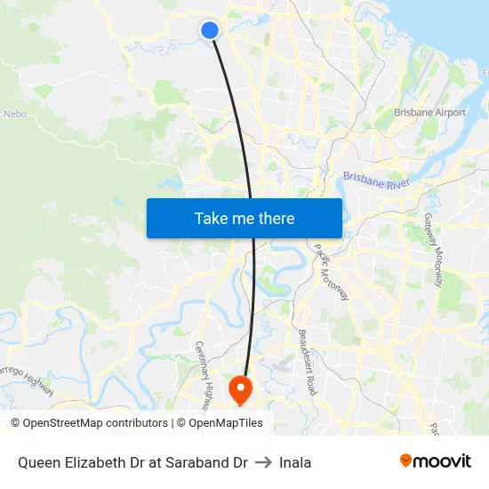 Queen Elizabeth Dr at Saraband Dr to Inala map