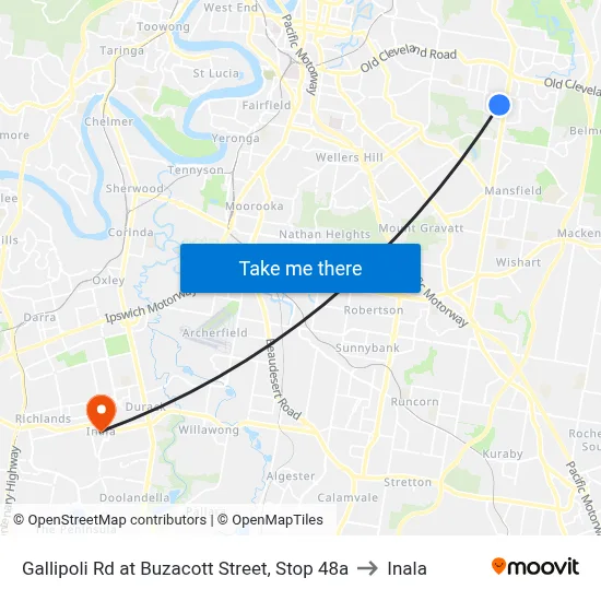 Gallipoli Rd at Buzacott Street, Stop 48a to Inala map