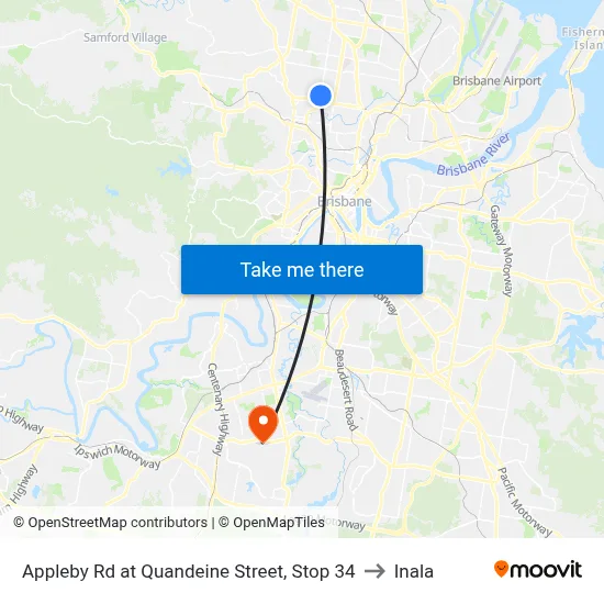 Appleby Rd at Quandeine Street, Stop 34 to Inala map