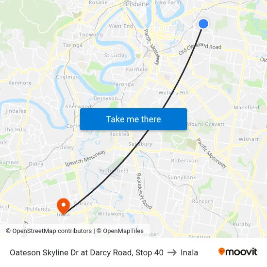 Oateson Skyline Dr at Darcy Road, Stop 40 to Inala map