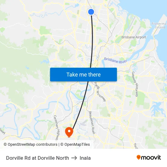 Dorville Rd at Dorville North to Inala map