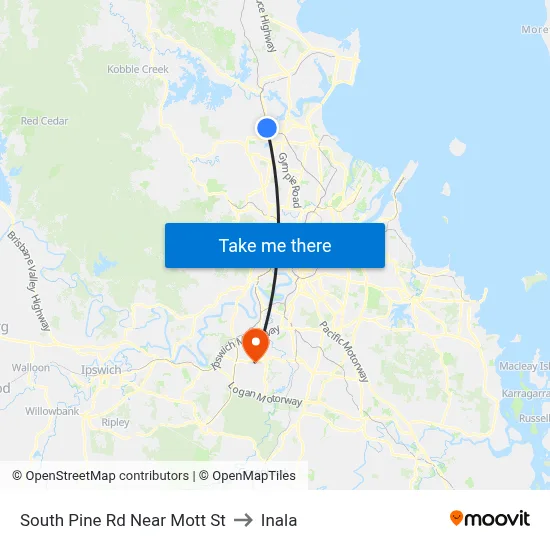 South Pine Rd Near Mott St to Inala map
