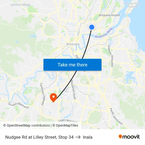Nudgee Rd at Lilley Street, Stop 34 to Inala map
