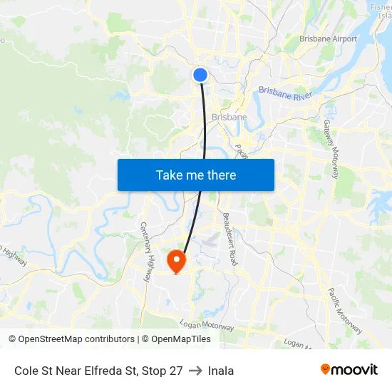 Cole St Near Elfreda St, Stop 27 to Inala map