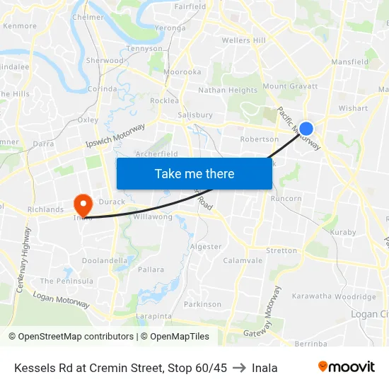 Kessels Rd at Cremin Street, Stop 60/45 to Inala map