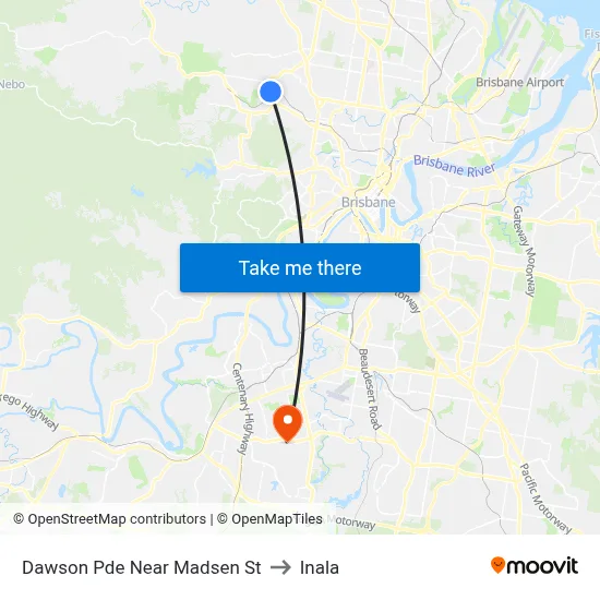 Dawson Pde Near Madsen St to Inala map