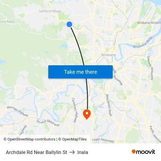 Archdale Rd Near Ballylin St to Inala map