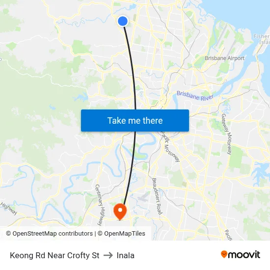 Keong Rd Near Crofty St to Inala map