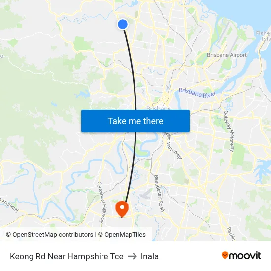 Keong Rd Near Hampshire Tce to Inala map