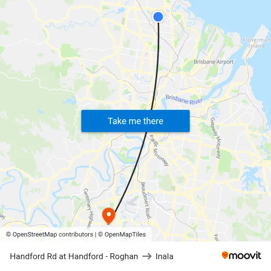 Handford Rd at Handford - Roghan to Inala map