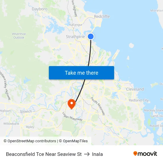 Beaconsfield Tce Near Seaview St to Inala map