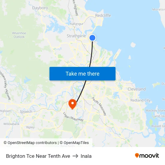 Brighton Tce Near Tenth Ave to Inala map