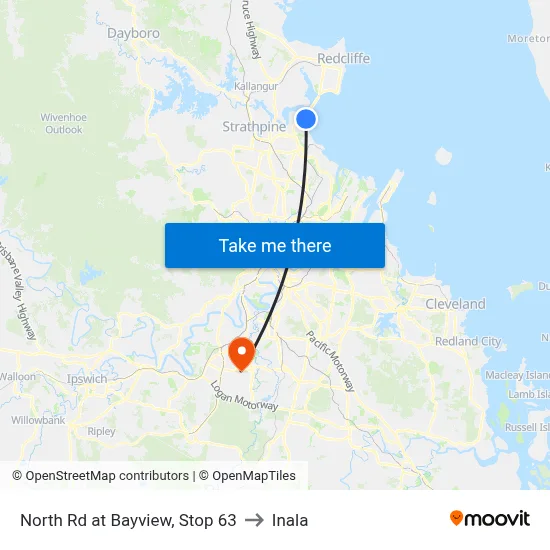 North Rd at Bayview, Stop 63 to Inala map