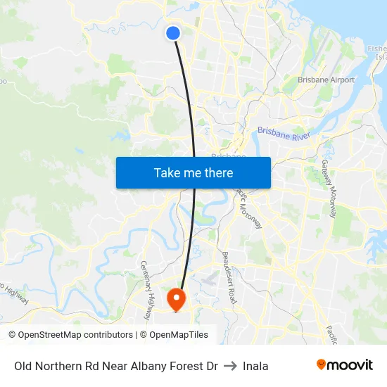 Old Northern Rd Near Albany Forest Dr to Inala map