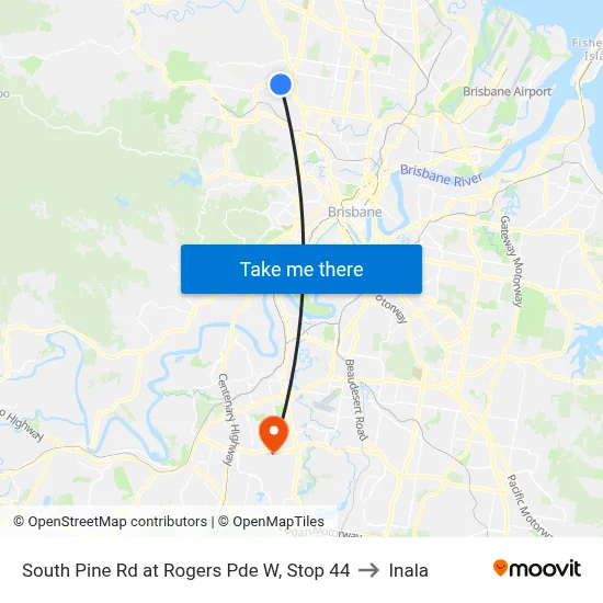 South Pine Rd at Rogers Pde W, Stop 44 to Inala map
