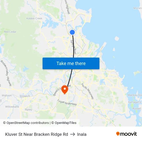 Kluver St Near Bracken Ridge Rd to Inala map