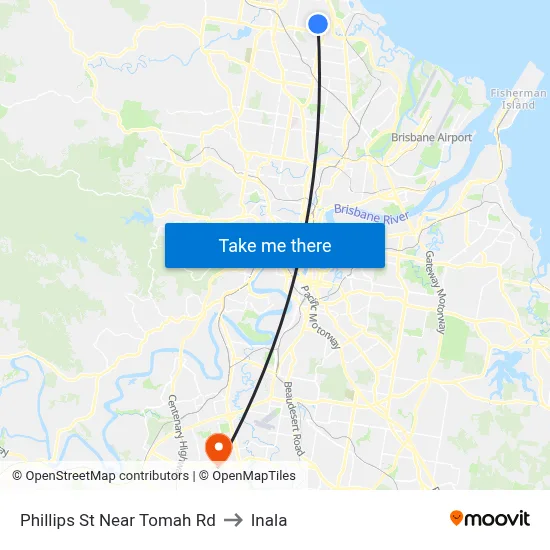 Phillips St Near Tomah Rd to Inala map