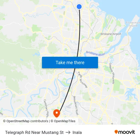 Telegraph Rd Near Mustang St to Inala map