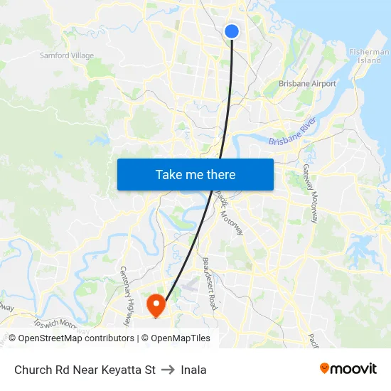 Church Rd Near Keyatta St to Inala map
