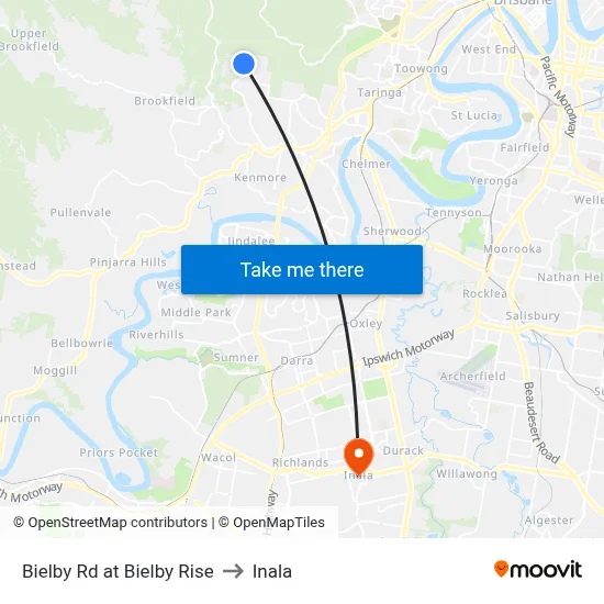 Bielby Rd at Bielby Rise to Inala map