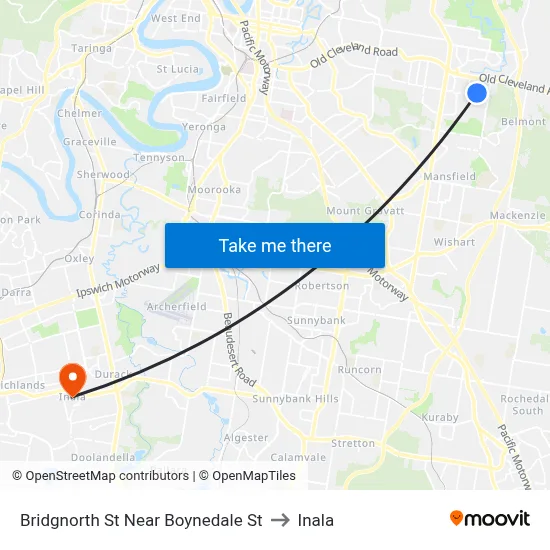Bridgnorth St Near Boynedale St to Inala map