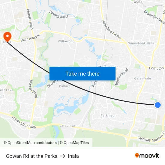 Gowan Rd at the Parks to Inala map
