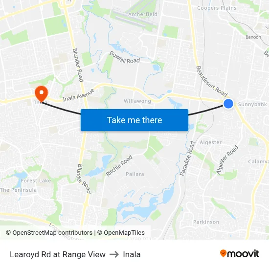 Learoyd Rd at Range View to Inala map
