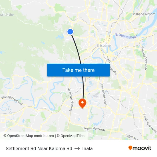 Settlement Rd Near Kaloma Rd to Inala map