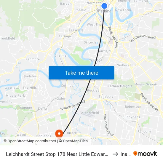 Leichhardt Street Stop 178 Near Little Edward St to Inala map