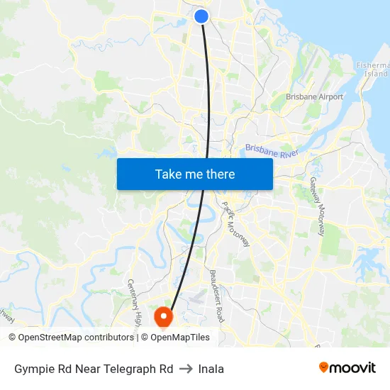 Gympie Rd Near Telegraph Rd to Inala map