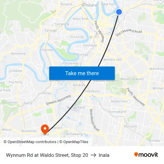 Wynnum Rd at Waldo Street, Stop 20 to Inala map