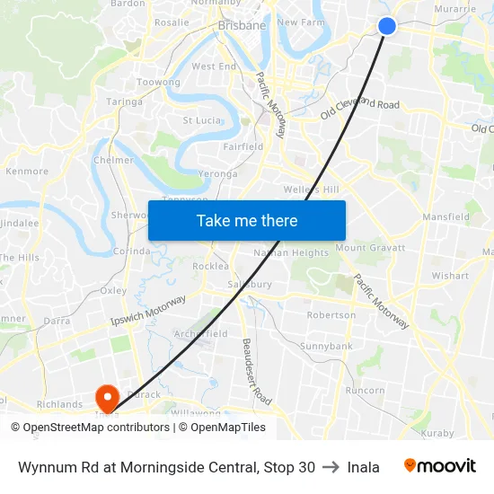 Wynnum Rd at Morningside Central, Stop 30 to Inala map