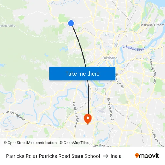 Patricks Rd at Patricks Road State School to Inala map