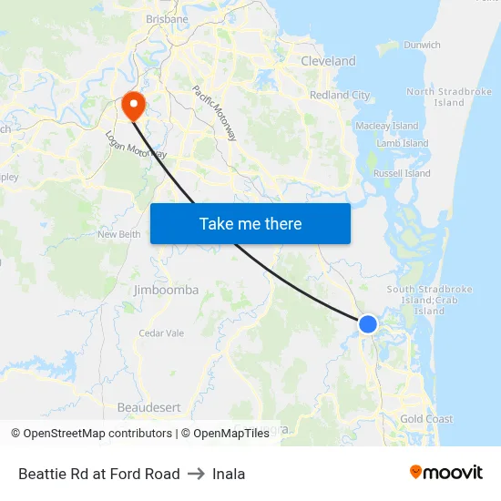Beattie Rd at Ford Road to Inala map