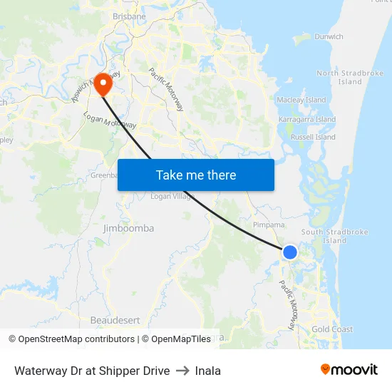 Waterway Dr at Shipper Drive to Inala map