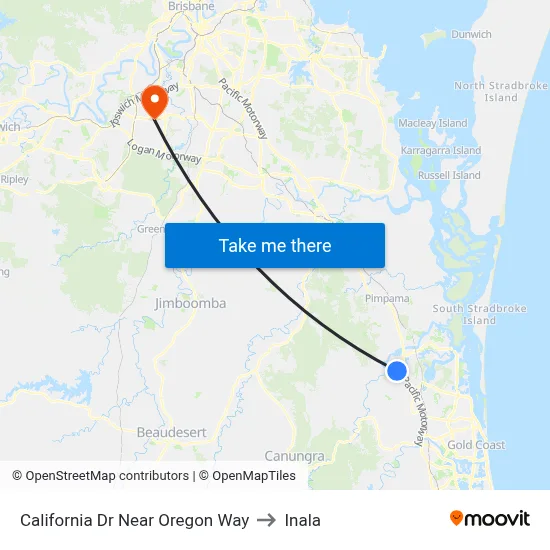 California Dr Near Oregon Way to Inala map