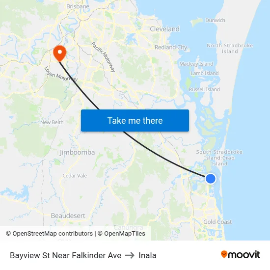 Bayview St Near Falkinder Ave to Inala map