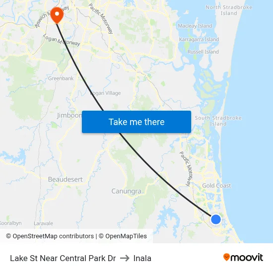 Lake St Near Central Park Dr to Inala map