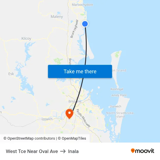 West Tce Near Oval Ave to Inala map