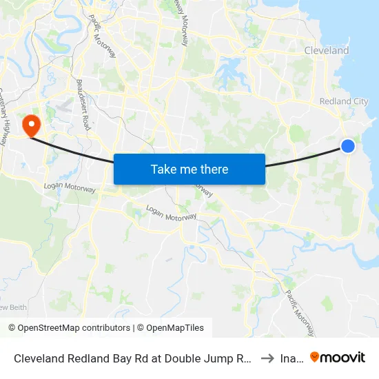 Cleveland Redland Bay Rd at Double Jump Road to Inala map