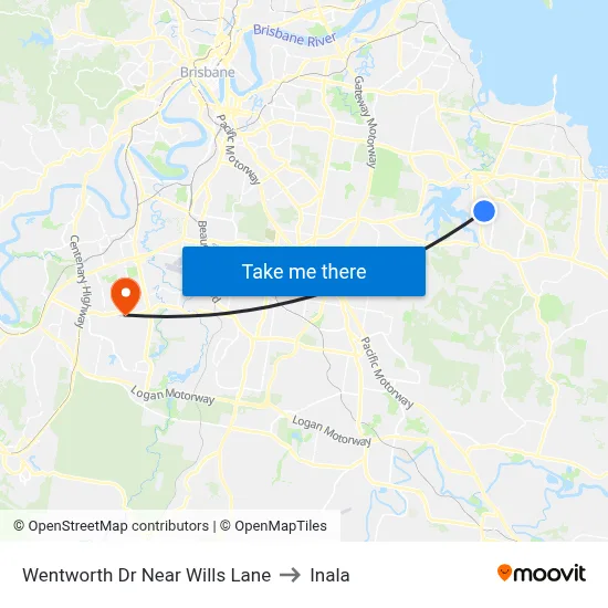 Wentworth Dr Near Wills Lane to Inala map