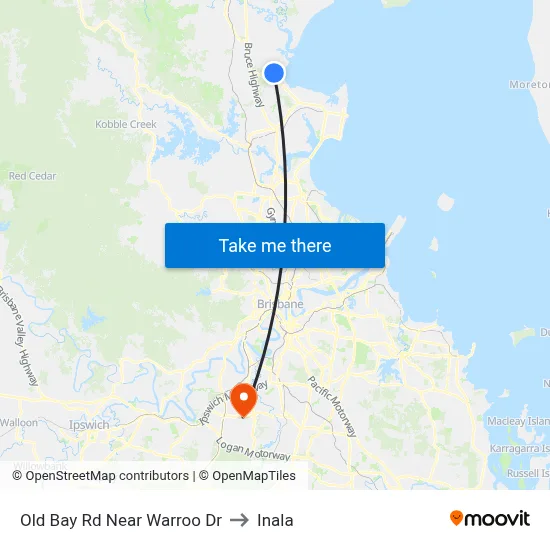 Old Bay Rd Near Warroo Dr to Inala map