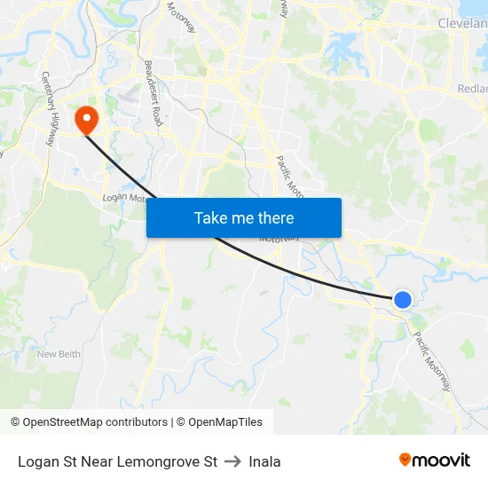 Logan St Near Lemongrove St to Inala map