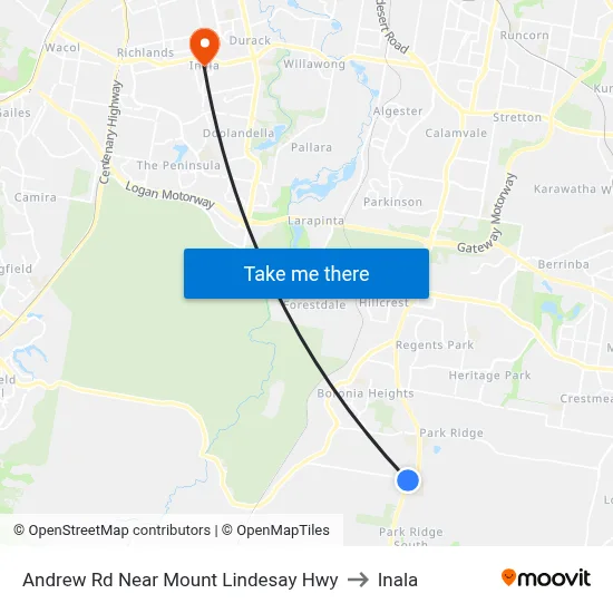Andrew Rd Near Mount Lindesay Hwy to Inala map