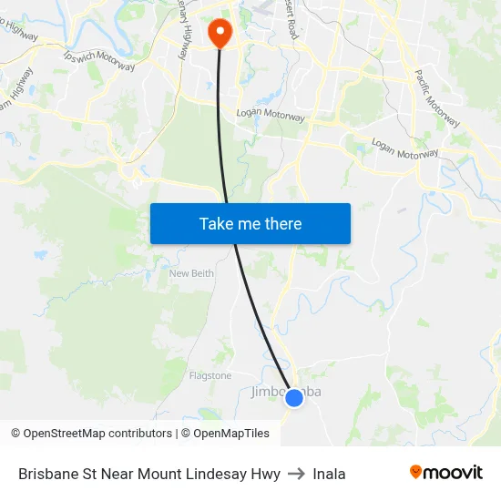 Brisbane St Near Mount Lindesay Hwy to Inala map